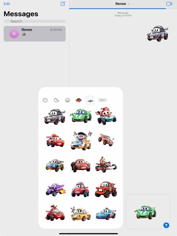 Racing Car Stickers iPad screenshot