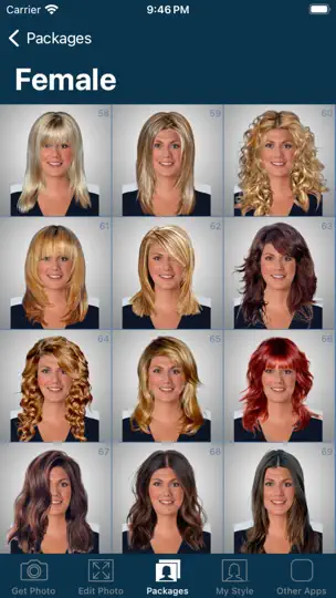 Captura de pantalla de Hairstyle Try On en iPhone 1