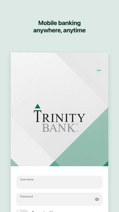 Trinity Bank iPhone screenshot 1 - Finance app