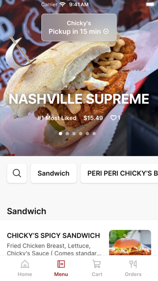 Chicky's iPhone screenshot 2 - Food & Drink app