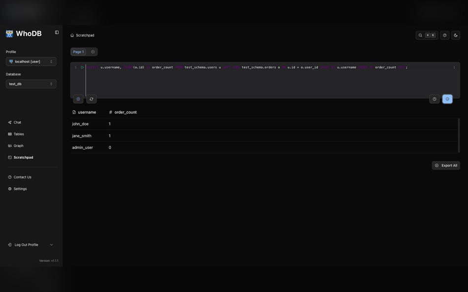 #5. WhoDB (macOS) Podle: Clidey Inc
