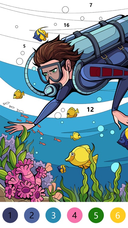 Beach Color Paint By Number screenshot-3