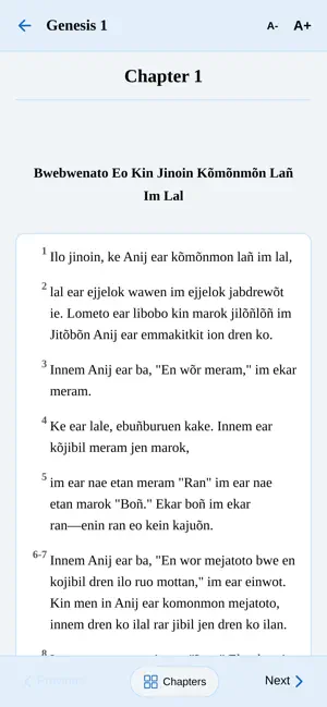 Bible in Majõl screenshot 2