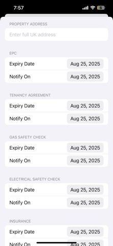 Landlords Notifications screenshot