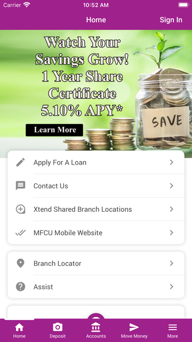 Muskegon Federal Credit Union Screenshot