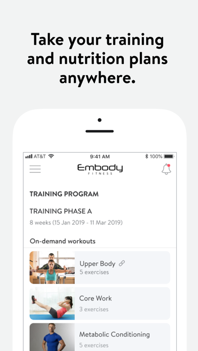 Embody Fitness Online Screenshot