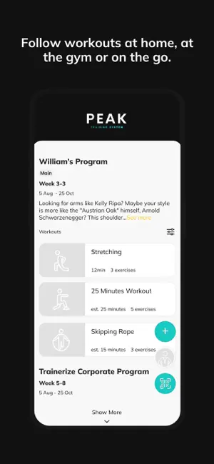 Peak Training App screenshot 3