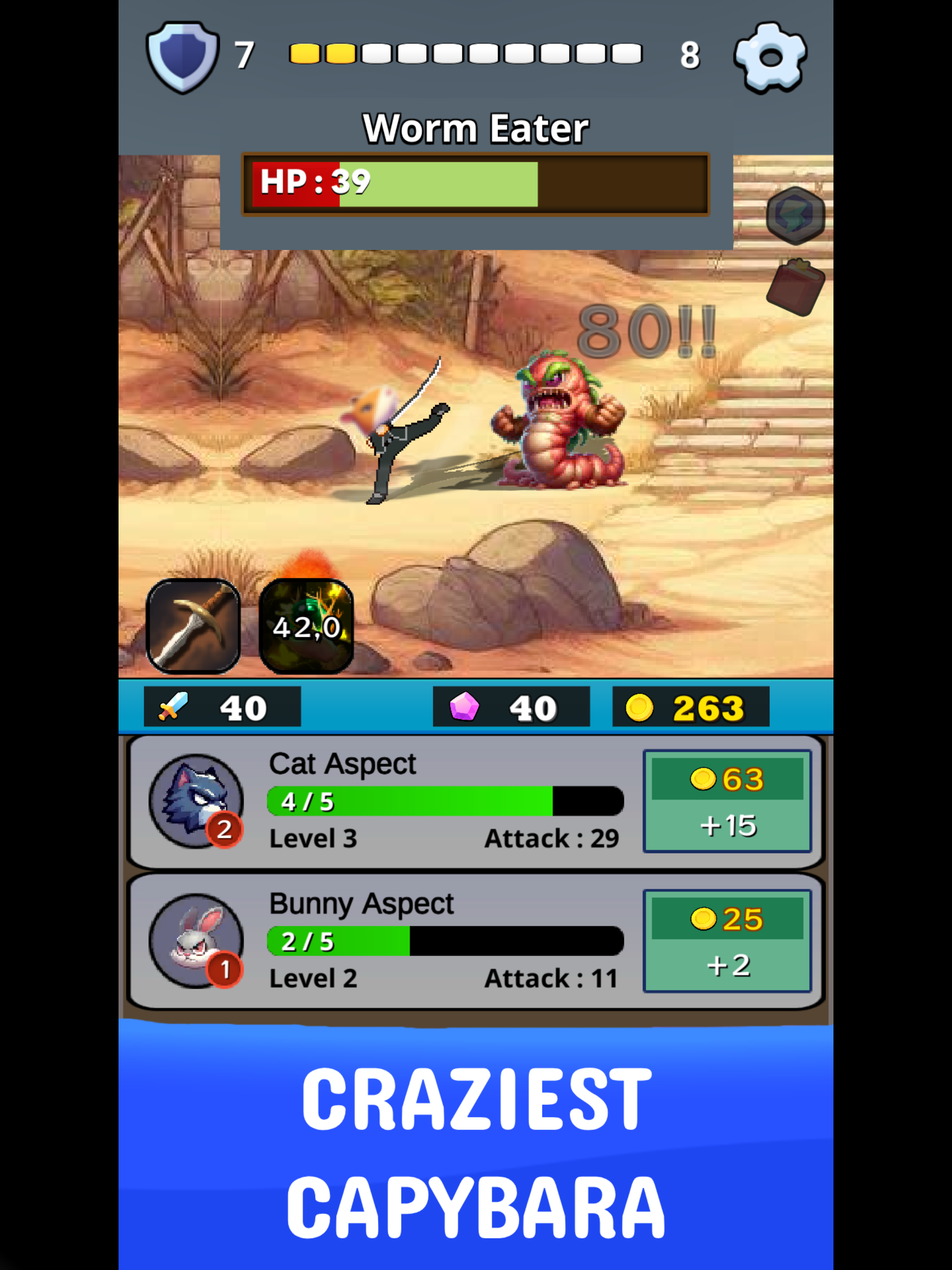 Capybara Attack: Roguelike RPG screenshot 5