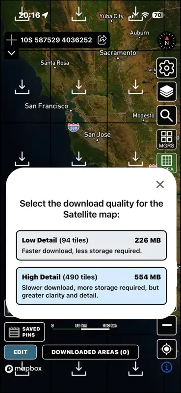 MGRS Offline Map Satellite screenshot 5 of 10