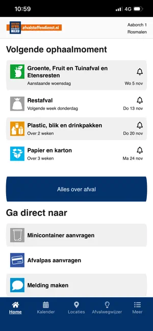 Afvalstoffendienst iPhone screenshot 2