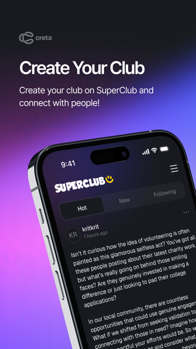 Super Club— Clubs & Friends iPhone screenshot 1 - Social Networking app