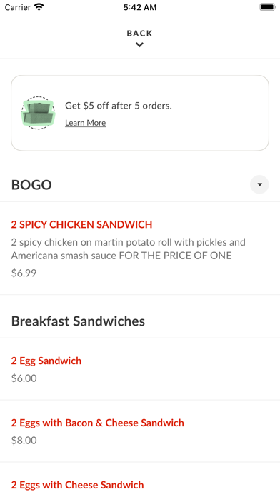 Americana Grill & Cafe iPhone screenshot 3 - Food & Drink app