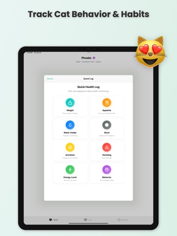NineLives - Cat Health Tracker iPad screenshot