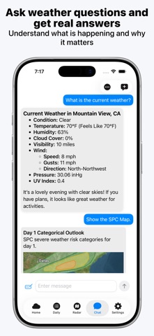 WeatherAI - Forecast & Radar iPhone screenshot