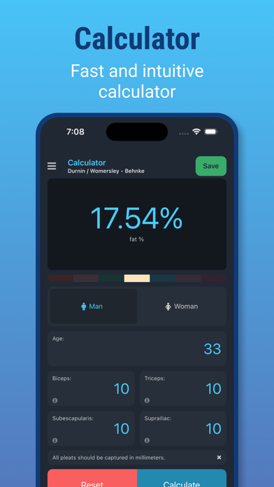 Plixi - Fat Calculator Screenshot