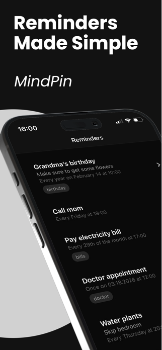 Simple Reminders - MindPin Screenshot 1 of 5