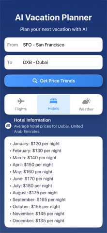AI Vacation Planner Screenshot 3 of 4