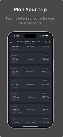 TrackIt Metra Chicago iPhone screenshot
