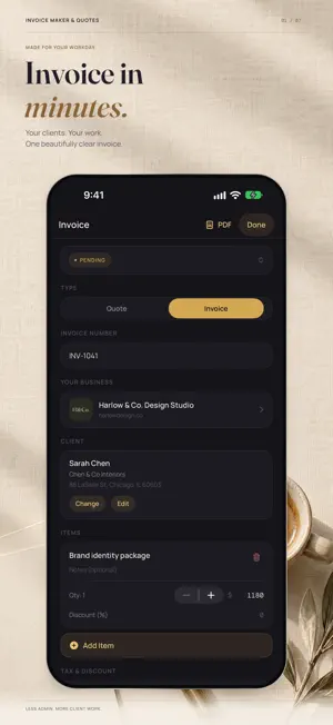 Invoice Maker & Quotes screenshot 1