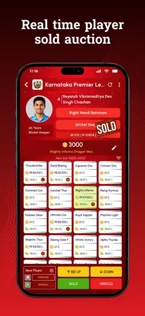 CricAuction - Cricket Auction iPhone screenshot 5