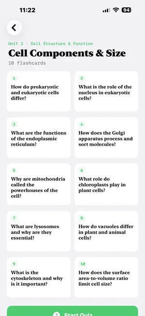 AP Biology Flashcards screenshot 4