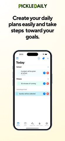 PickleDaily Daily Planner iPhone screenshot