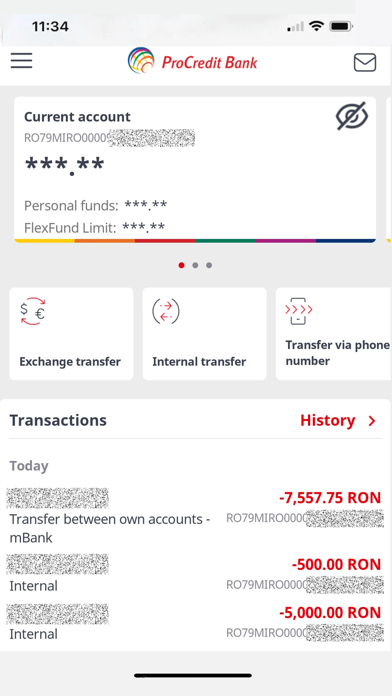ProCredit m-banking Romania Screenshot