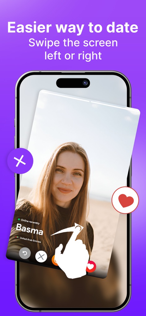 Ravi: Video Chat, Meet Singles - Les utilisateurs parcourent des profils détaillés avec leur statut en ligne et interagissent facilement grâce au système de balayage gauche/droit.