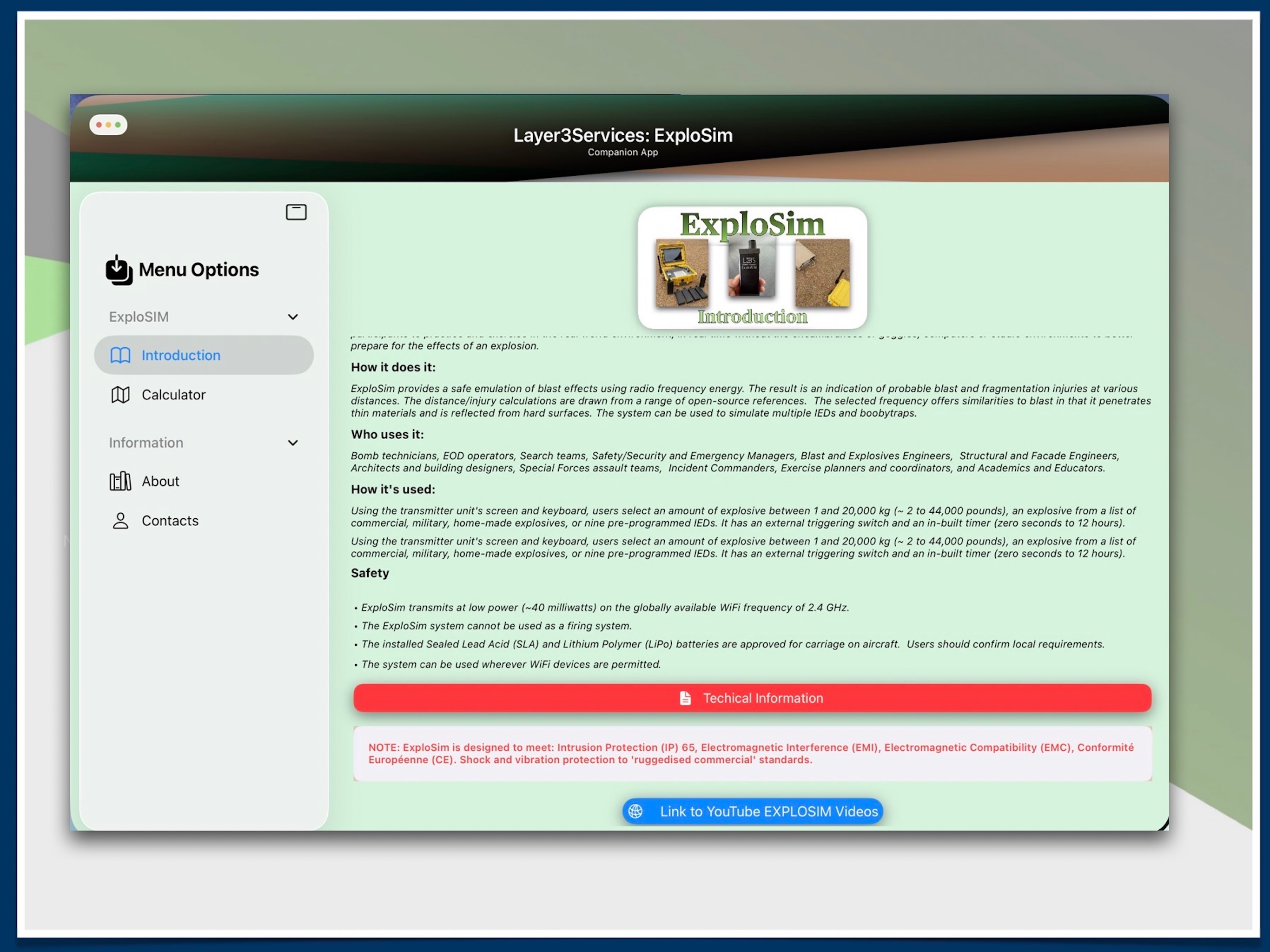 EXPLOSIM Companion App