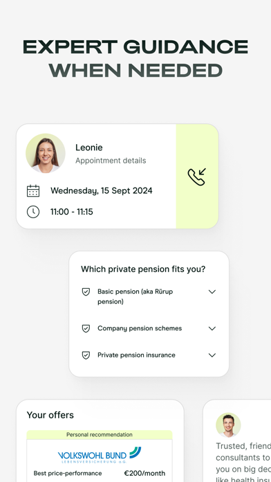 Getsafe: Insurance & Pension screenshot