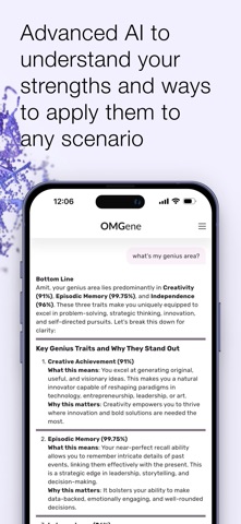 OMGene Biological Intelligence screenshot