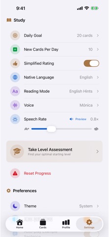 Learn Spanish Vocabulary DELE iPhone screenshot