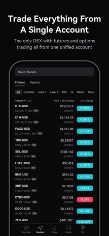 Paradex screenshot