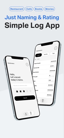Quick Memo - 5-Star Rating Log iPhone screenshot