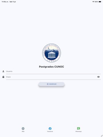 Postgrados CUNOC iPad screenshot