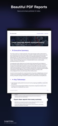 InsightVideo: AI Summary iPhone screenshot