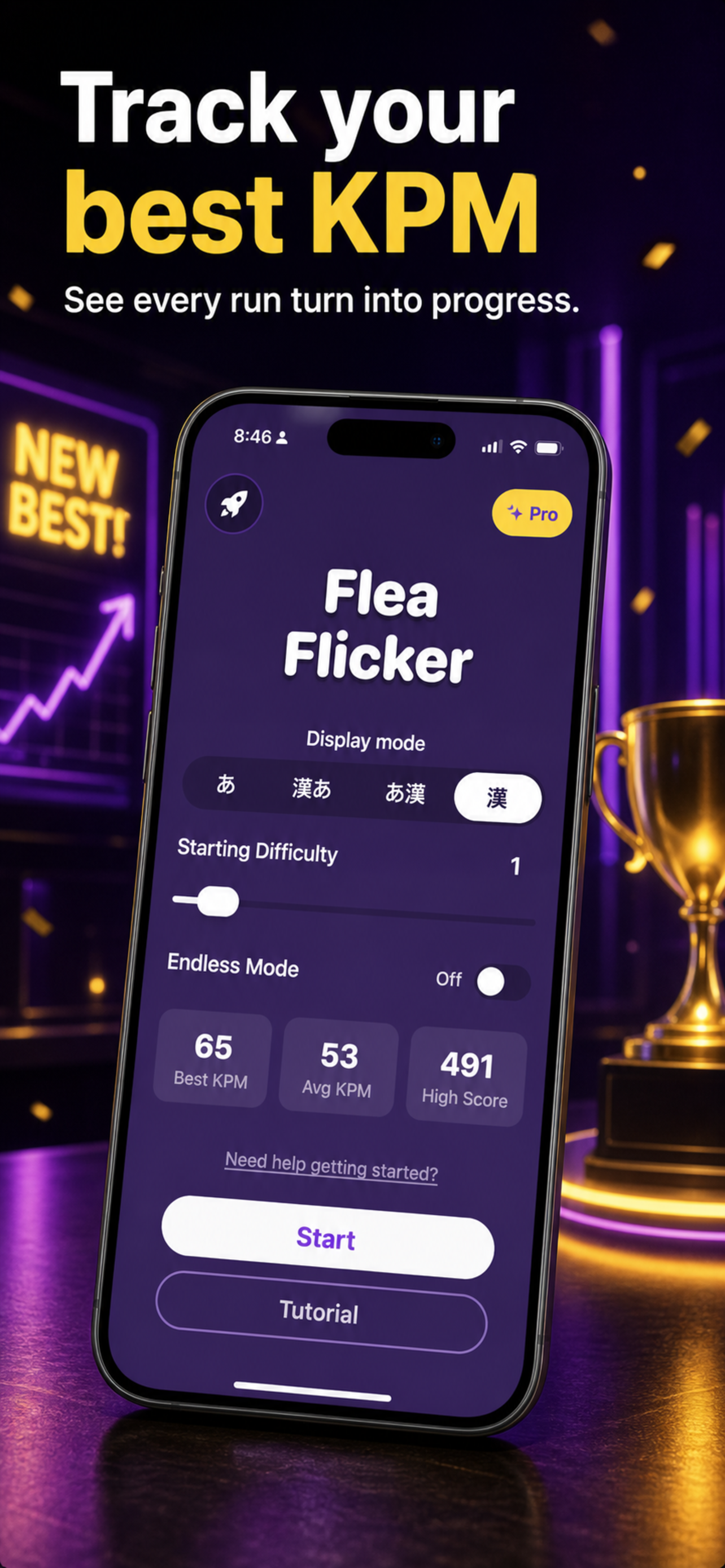 FleaFlicker: Learn Kana Typing