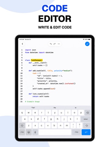 Text Editor・ Txt, RTF Editor. iPad screenshot