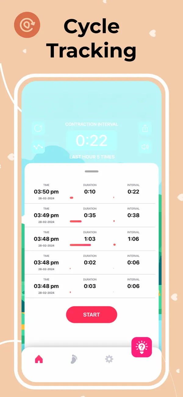 Screenshot #3 pour Minuteur contractions coups