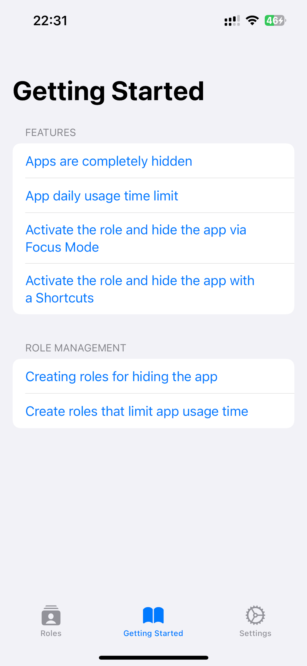 RoleTine: App Screen Time Tool
