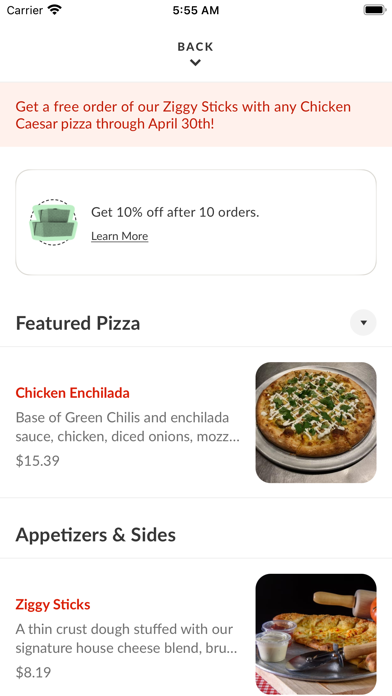 Free Wheeler Pizza LLC iPhone screenshot 3 - Food & Drink app
