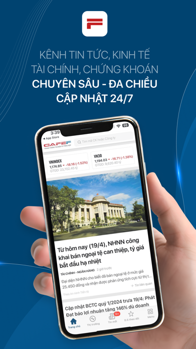 CafeF:Tin tức đầu tư, cổ phiếu iPhone screenshot 1