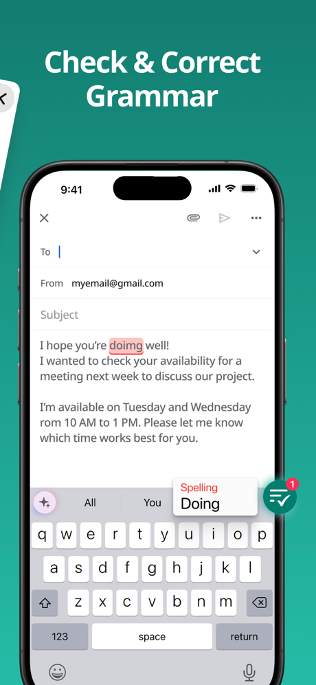 Grammar Air - Correct Spelling screenshot 3
