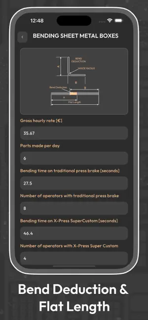 Bend Deduction & Flat Length screenshot 4