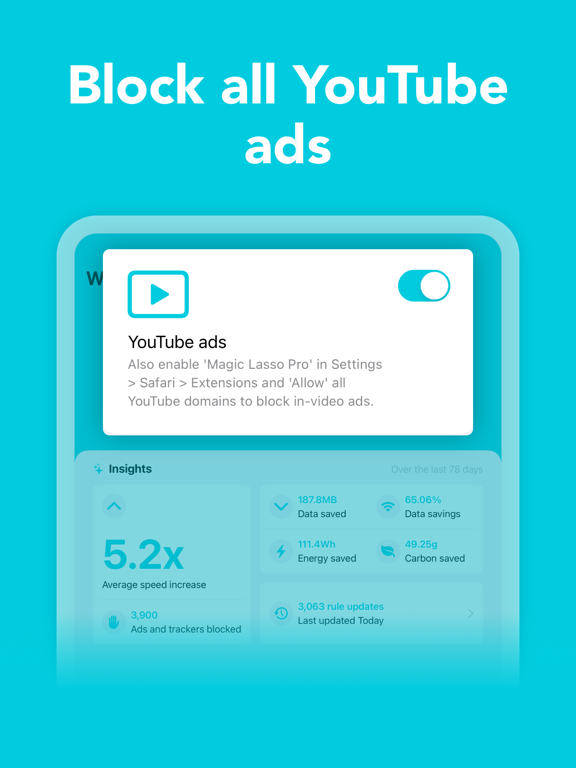 Ad blocker by Magic Lasso iPad screenshot 4 - Utilities app
