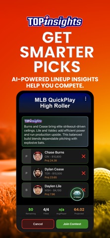 TopDraft Fantasy Sports iPhone screenshot