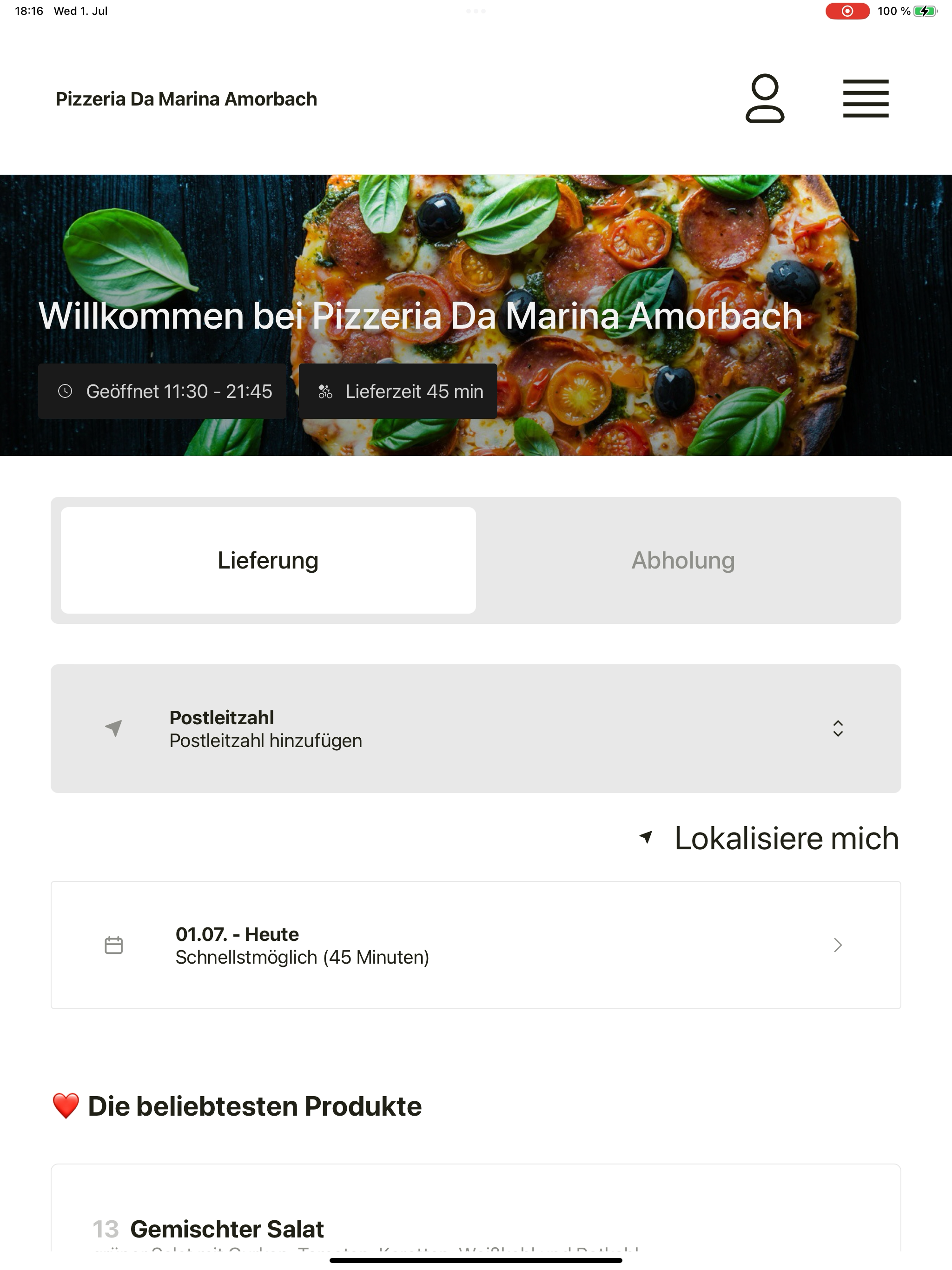Pizzeria Da Marina Amorbach
