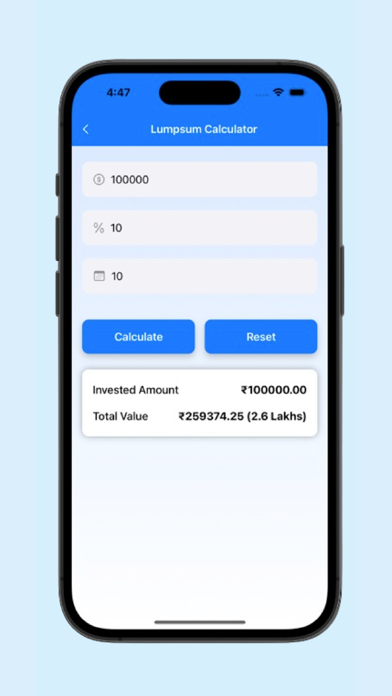SIP Calculator with Reminder Screenshot