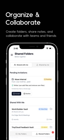 Muse Voice Notes screenshot