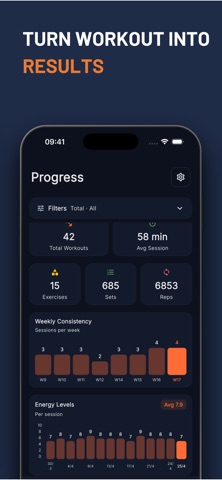 Stark - Workout Tracker Log iPhone screenshot